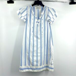 Vineyard Vines blue white flutter ruffle striped performance dress Size XXS